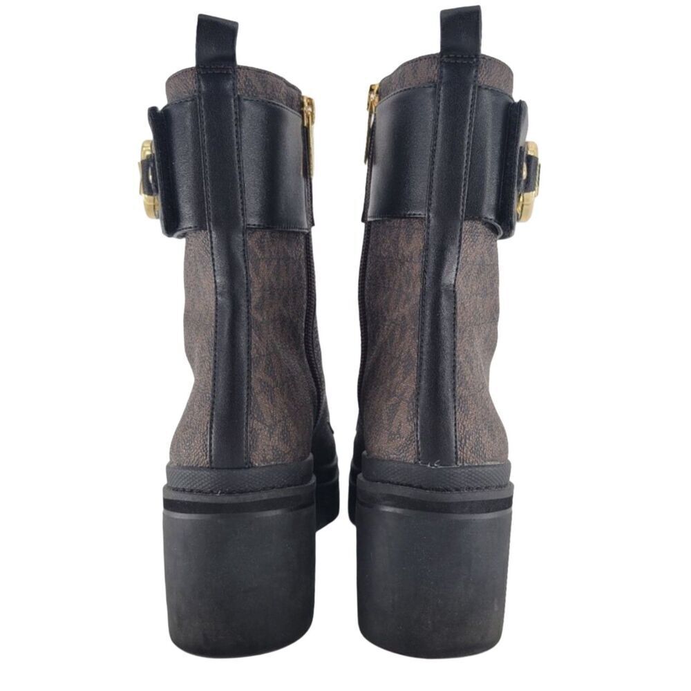 Michael Kors Womens 'Rory' Heeled Ankle Boots Dark Brown Black 6 - Picture 12 of 16